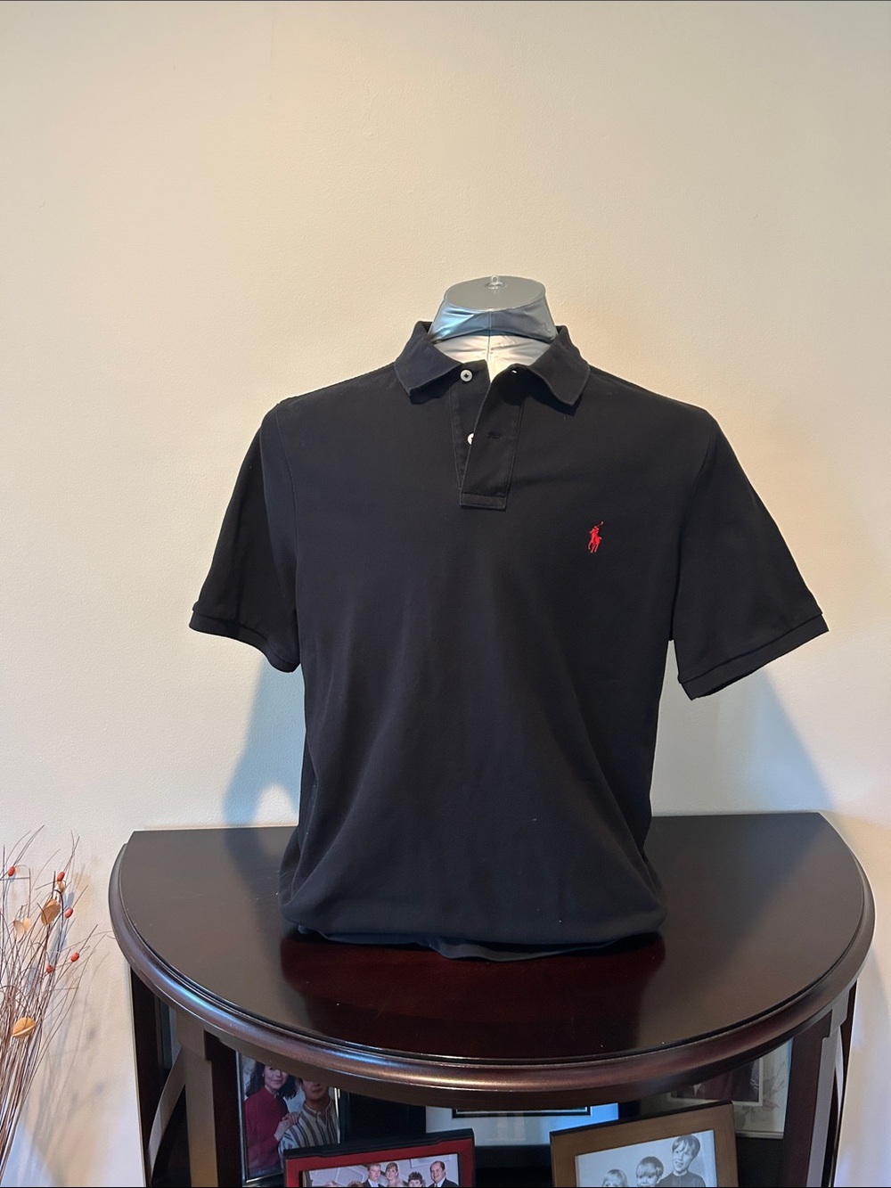 Polo by Ralph Lauren Black Polo with Red Logo